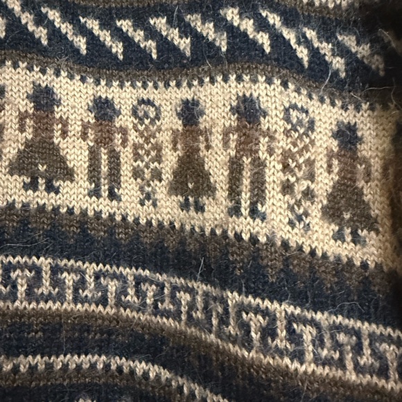 Kukuli 100% Alpaca Wool Zip-Up Sweater - - Picture 3 of 5